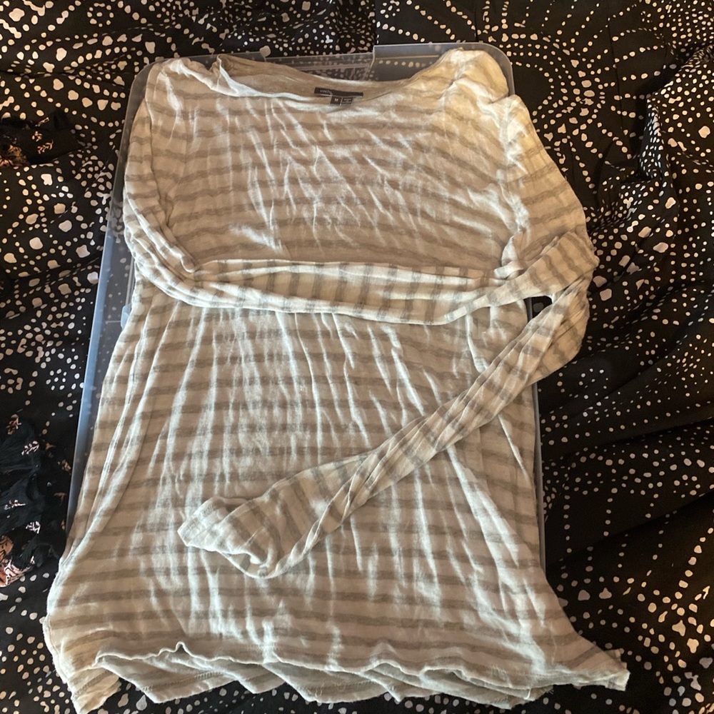 Vince striped long sleeve top size medium